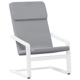 Chaise de relaxation Gris clair Tissu