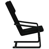Chaise de relaxation Noir Tissu