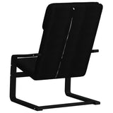 Chaise de relaxation Noir Tissu