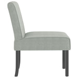 Fauteuil sans accoudoirs gris clair velours