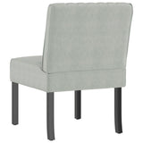 Fauteuil sans accoudoirs gris clair velours