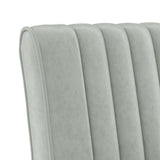 Fauteuil sans accoudoirs gris clair velours