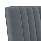 Fauteuil sans accoudoirs gris foncé velours