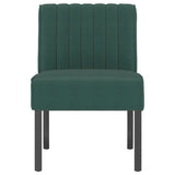 Fauteuil sans accoudoirs vert foncé velours