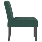 Fauteuil sans accoudoirs vert foncé velours