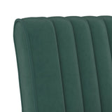 Fauteuil sans accoudoirs vert foncé velours