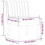 Fauteuil sans accoudoirs vert foncé velours