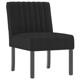 Fauteuil sans accoudoirs noir velours