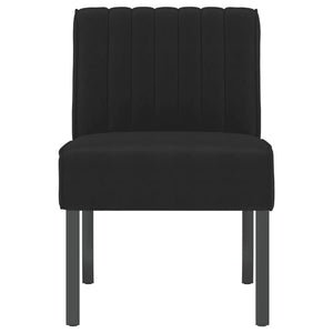 Fauteuil sans accoudoirs noir velours