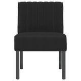 Fauteuil sans accoudoirs noir velours