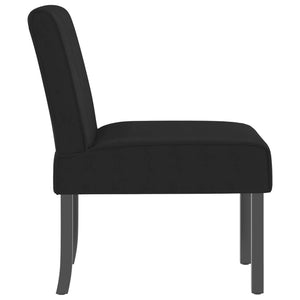 Fauteuil sans accoudoirs noir velours