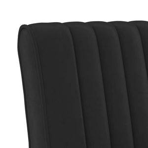 Fauteuil sans accoudoirs noir velours