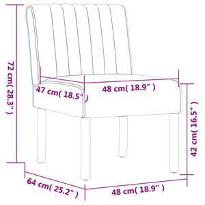 Fauteuil sans accoudoirs noir velours