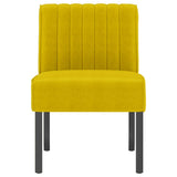 Fauteuil sans accoudoirs jaune velours
