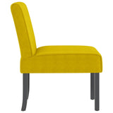 Fauteuil sans accoudoirs jaune velours