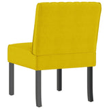Fauteuil sans accoudoirs jaune velours