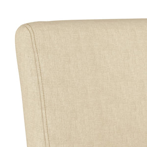Fauteuil sans accoudoirs crème tissu