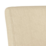 Fauteuil sans accoudoirs crème tissu