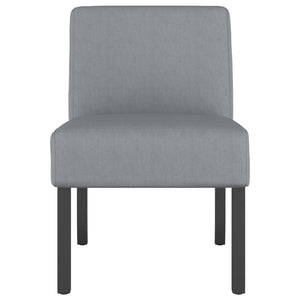 Fauteuil sans accoudoirs gris clair tissu