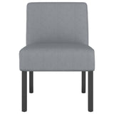 Fauteuil sans accoudoirs gris clair tissu