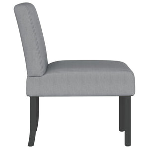 Fauteuil sans accoudoirs gris clair tissu