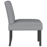 Fauteuil sans accoudoirs gris clair tissu
