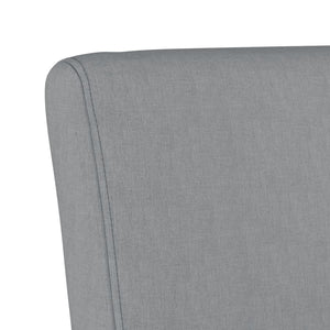 Fauteuil sans accoudoirs gris clair tissu