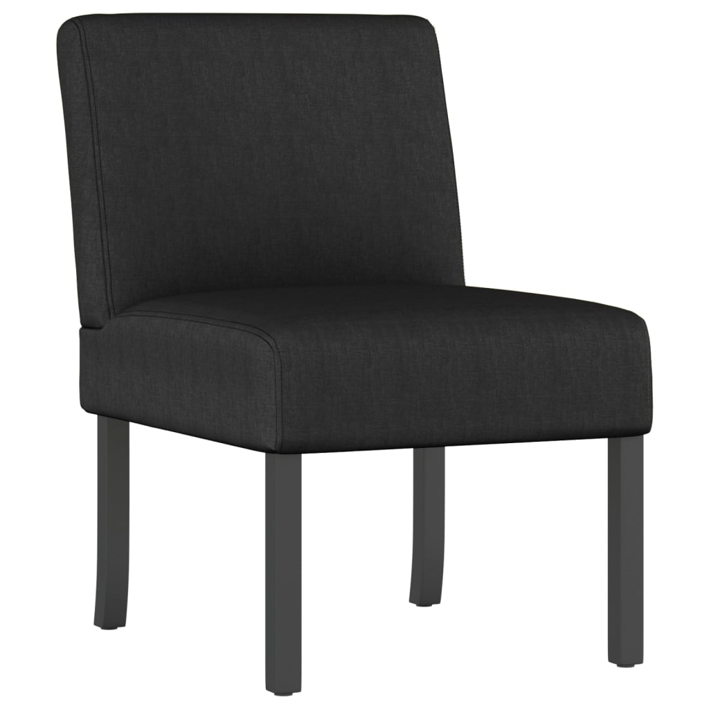 Fauteuil sans accoudoirs noir tissu