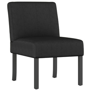 Fauteuil sans accoudoirs noir tissu