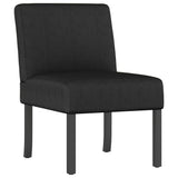 Fauteuil sans accoudoirs noir tissu