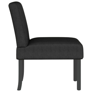 Fauteuil sans accoudoirs noir tissu