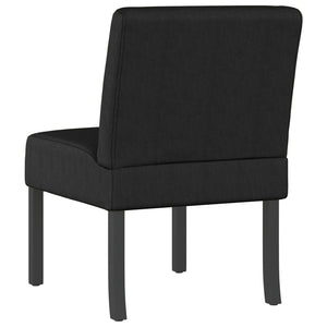 Fauteuil sans accoudoirs noir tissu
