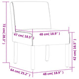 Fauteuil sans accoudoirs noir tissu