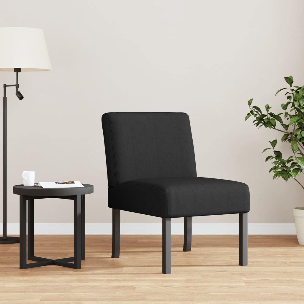 Fauteuil sans accoudoirs noir tissu
