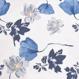 Fauteuil sans accoudoirs bleu tissu avec fleurs