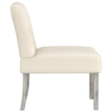 Fauteuil sans accoudoirs lin design de boutons
