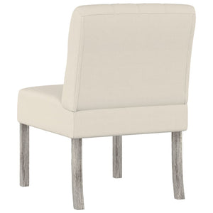 Fauteuil sans accoudoirs lin design de boutons