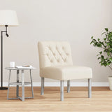 Fauteuil sans accoudoirs lin design de boutons