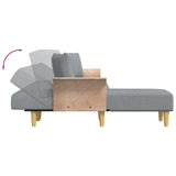 Canapé-lit en forme de L gris clair 279x140x70 cm tissu
