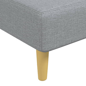 Canapé-lit en forme de L gris clair 279x140x70 cm tissu