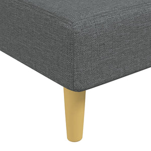 Canapé-lit en forme de L gris foncé 279x140x70 cm tissu