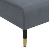 Canapé-lit en forme de L gris 271x140x70 cm velours