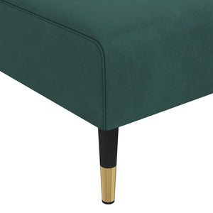 Canapé-lit en forme de L vert foncé 271x140x70 cm velours