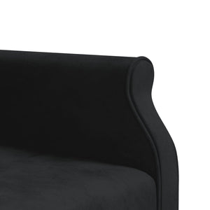 Canapé-lit en forme de L noir 271x140x70 cm velours