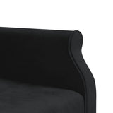 Canapé-lit en forme de L noir 271x140x70 cm velours
