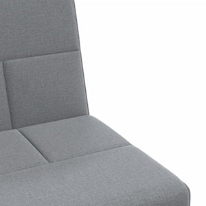 Canapé-lit en forme de L gris clair 255x140x70 cm tissu
