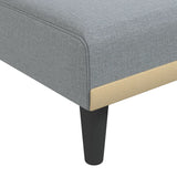 Canapé-lit en forme de L gris clair 255x140x70 cm tissu