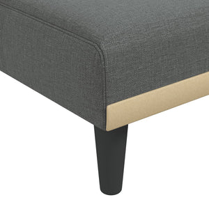 Canapé-lit en forme de L gris foncé 255x140x70 cm tissu