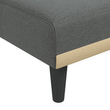 Canapé-lit en forme de L gris foncé 255x140x70 cm tissu