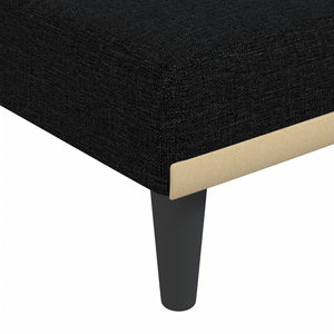 Canapé-lit en forme de L noir 275x140x70 cm tissu
